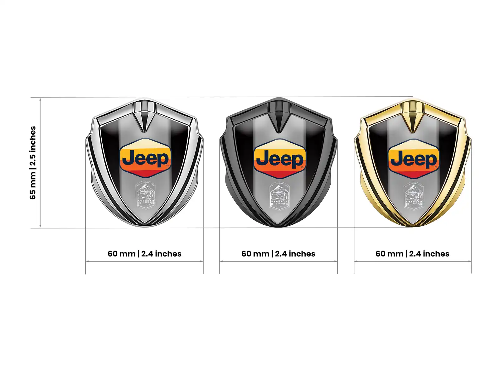 Jeep Metallico Cupolato Emblema Durevole Elegante Forma